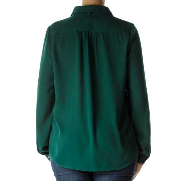 Lands' End Green Buttoned Long Sleeve Shirt - Picture 3 of 3